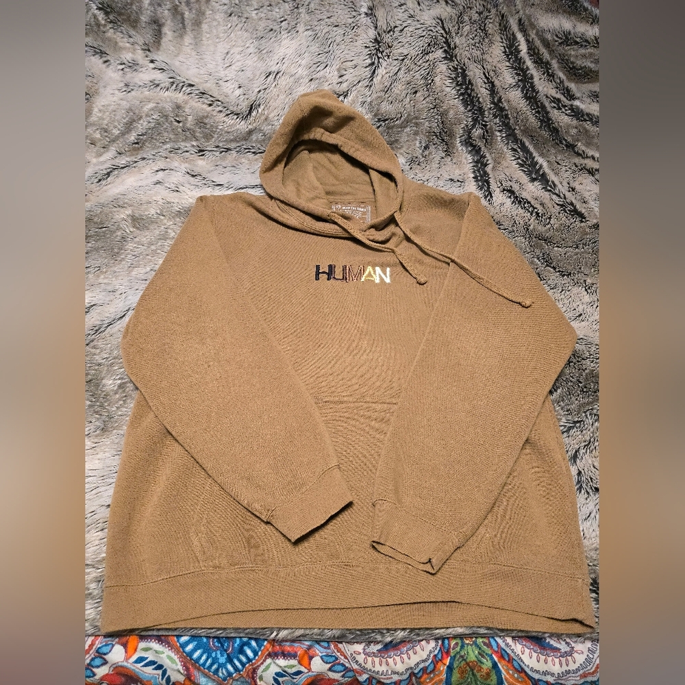 Human Embroidered Hoodie | We Are All Human – Wear The Peace XL Extra Large